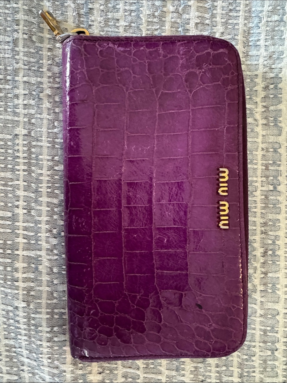 Miu Miu long croc wallet